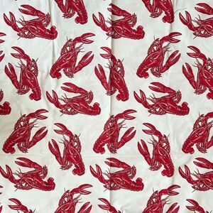 Large Print Lobster Fabric Quilting Craft Napkins